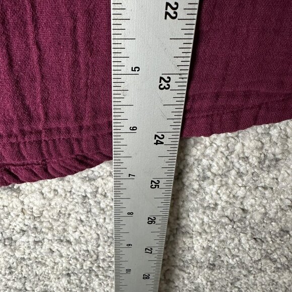 Xirena Shirt Womens Unknown Purple Gauze Henley Long Sleeve Lightweight Top - Picture 2 of 5